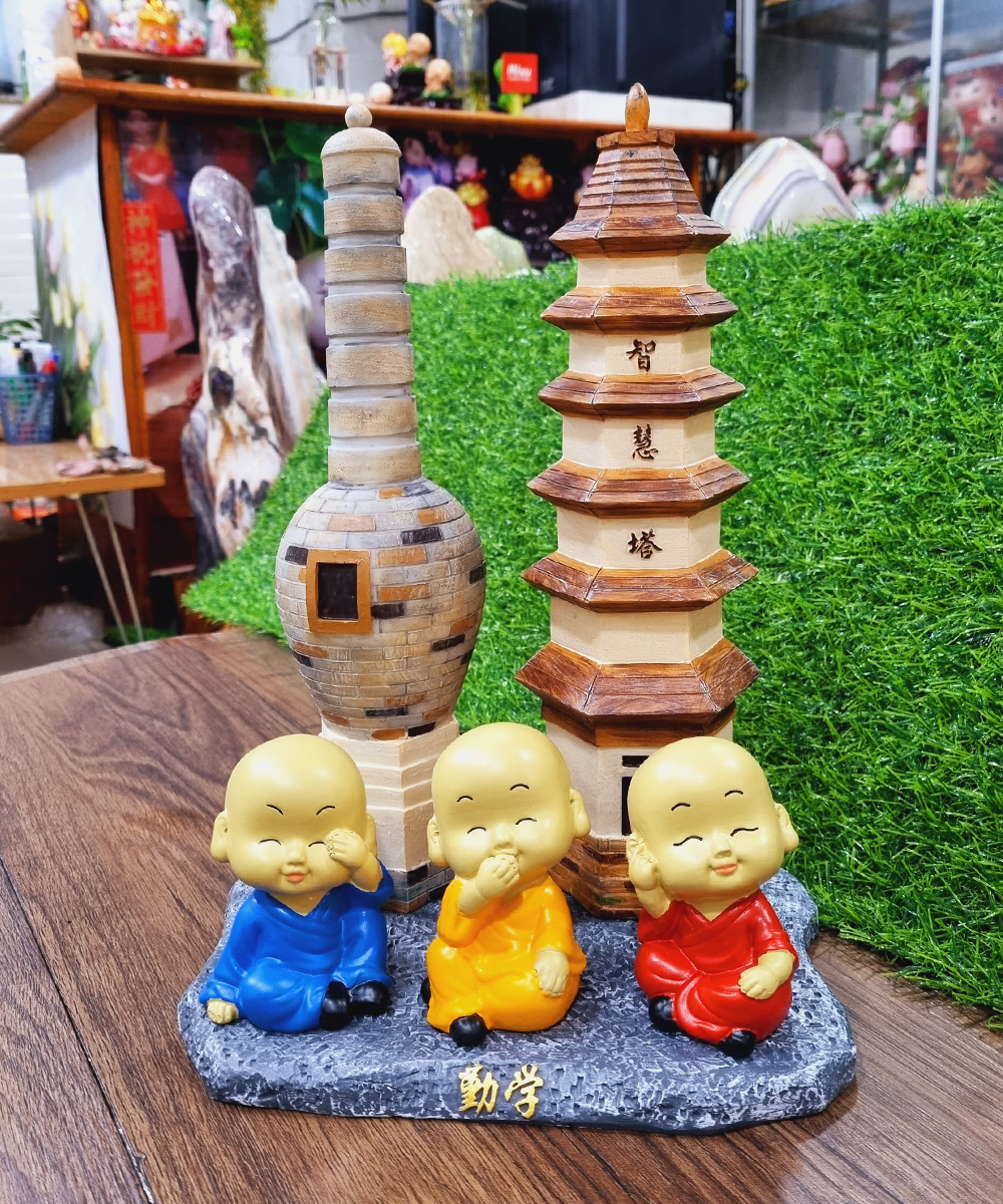 Bộ Tháp Trí Tuệ Tàng Kinh Các - tháp trang trí - không kèm tượng