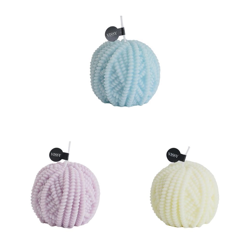 3 Pieces Ball of Yarn Candle Paraffin Handmade Home Use Relaxing Birthday