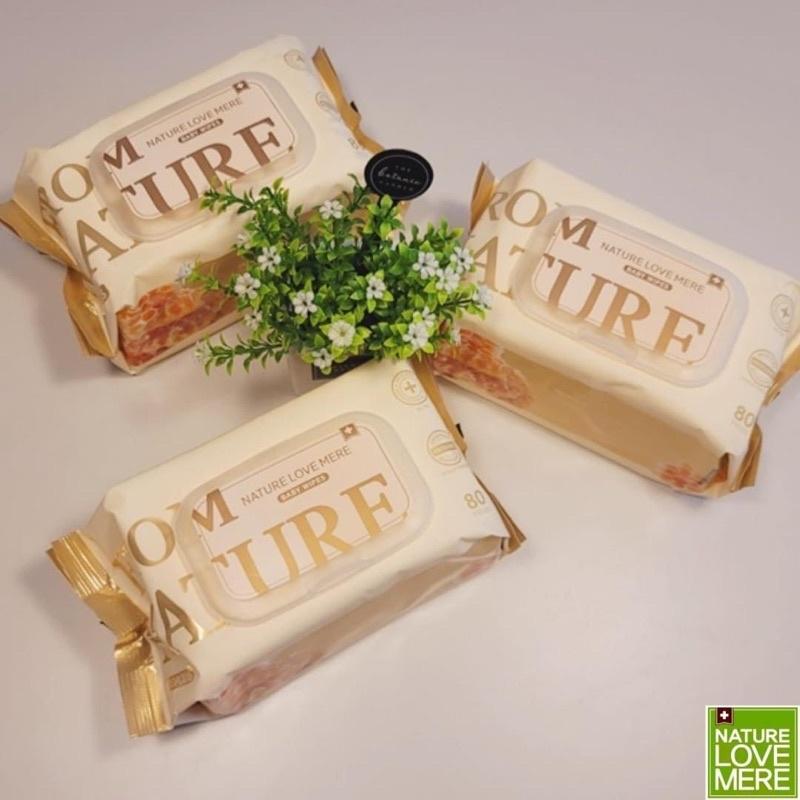 GIẤY ƯỚT NATURE LOVE MERE CAO CẤP MUNGBEAN ĐẬU XANH/ KEO ONG/ ĐẬU ĐEN AN TOÀN CHO BÉ