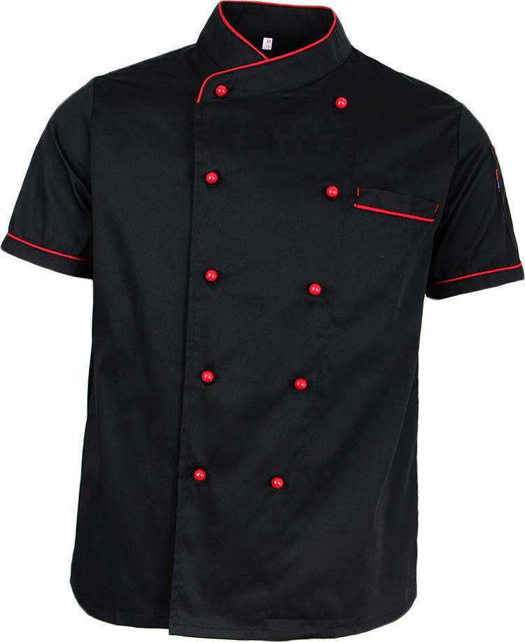 Chef Jacket Uniform Short Sleeve Hotel Kitchen Chefwear Cook Coat