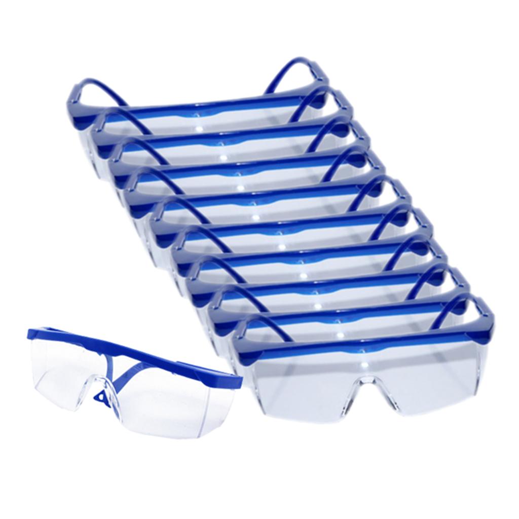 Lots 10 Lightweight Safety Glasses Eye Protector w/Clear Lens Dust-proof