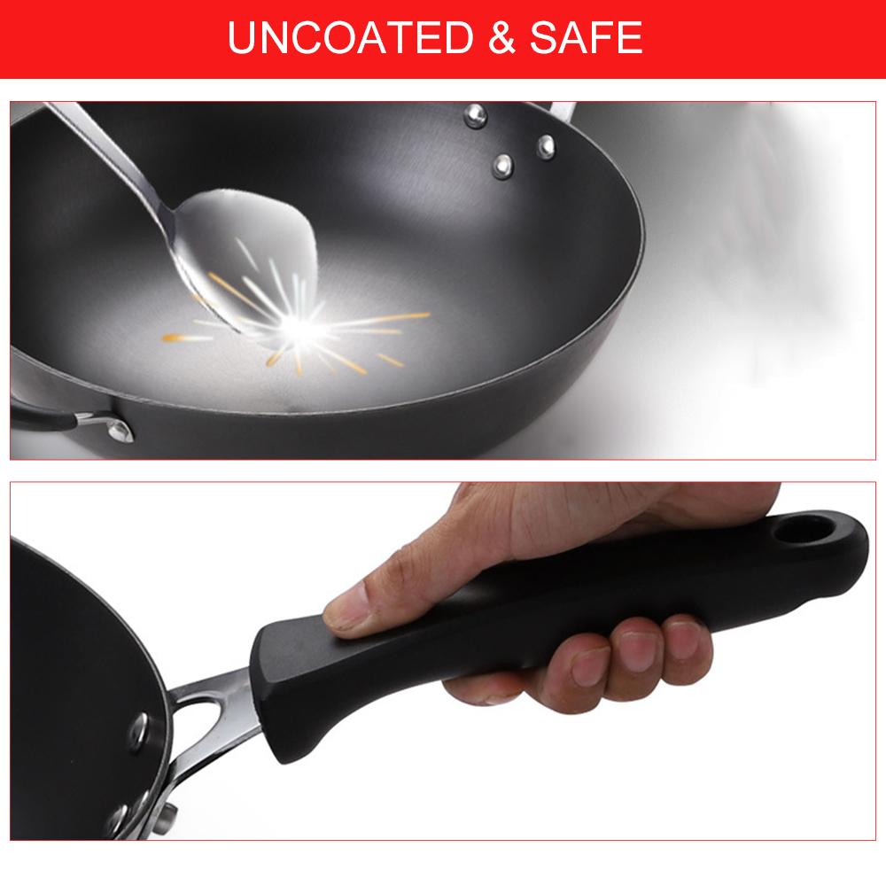 Chảo chống dính bằng gang đường kính 13 inch có đáy phẳng dùng để nấu nướng