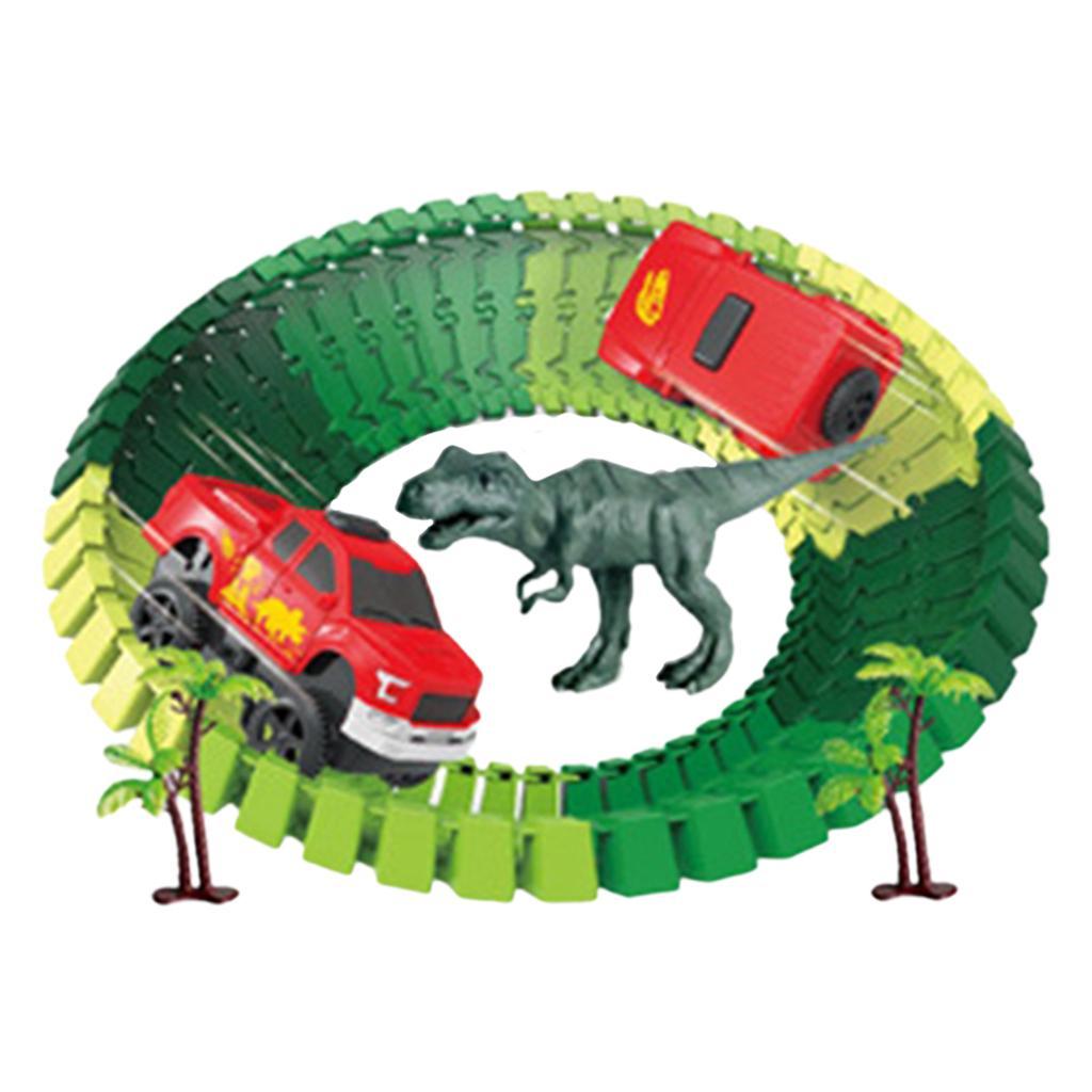 Dinosaur Toys Flexible Track Build for 3 4 5 6 Year & up Old Kids