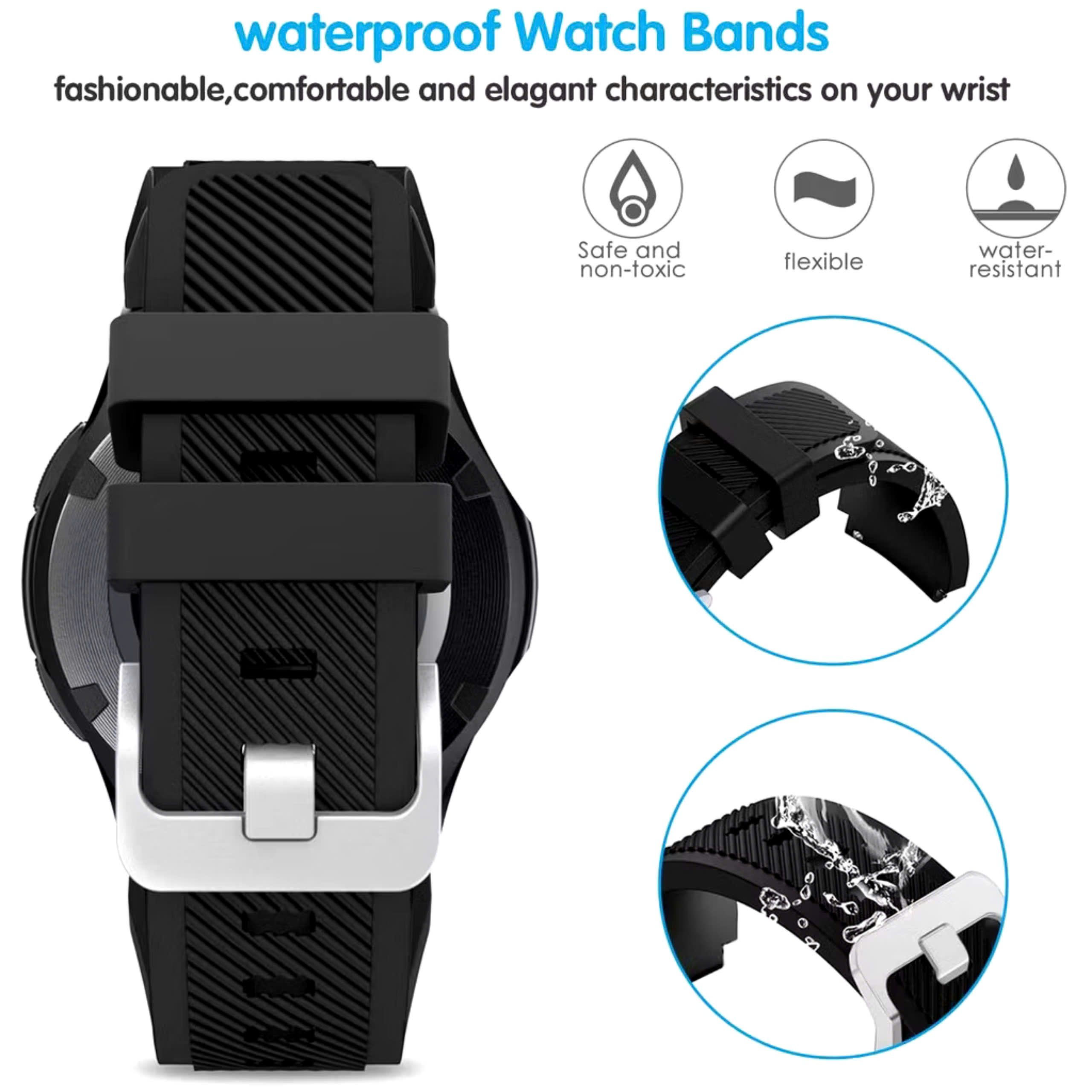 Dây Đeo Thay Thế 22mm Cho Đồng Hồ Samsung Galaxy Active Watch 2 40mm / 44mm / Galaxy Watch 42mm Gear S2 Classic Phụ Kiện, hàng nhập khẩu