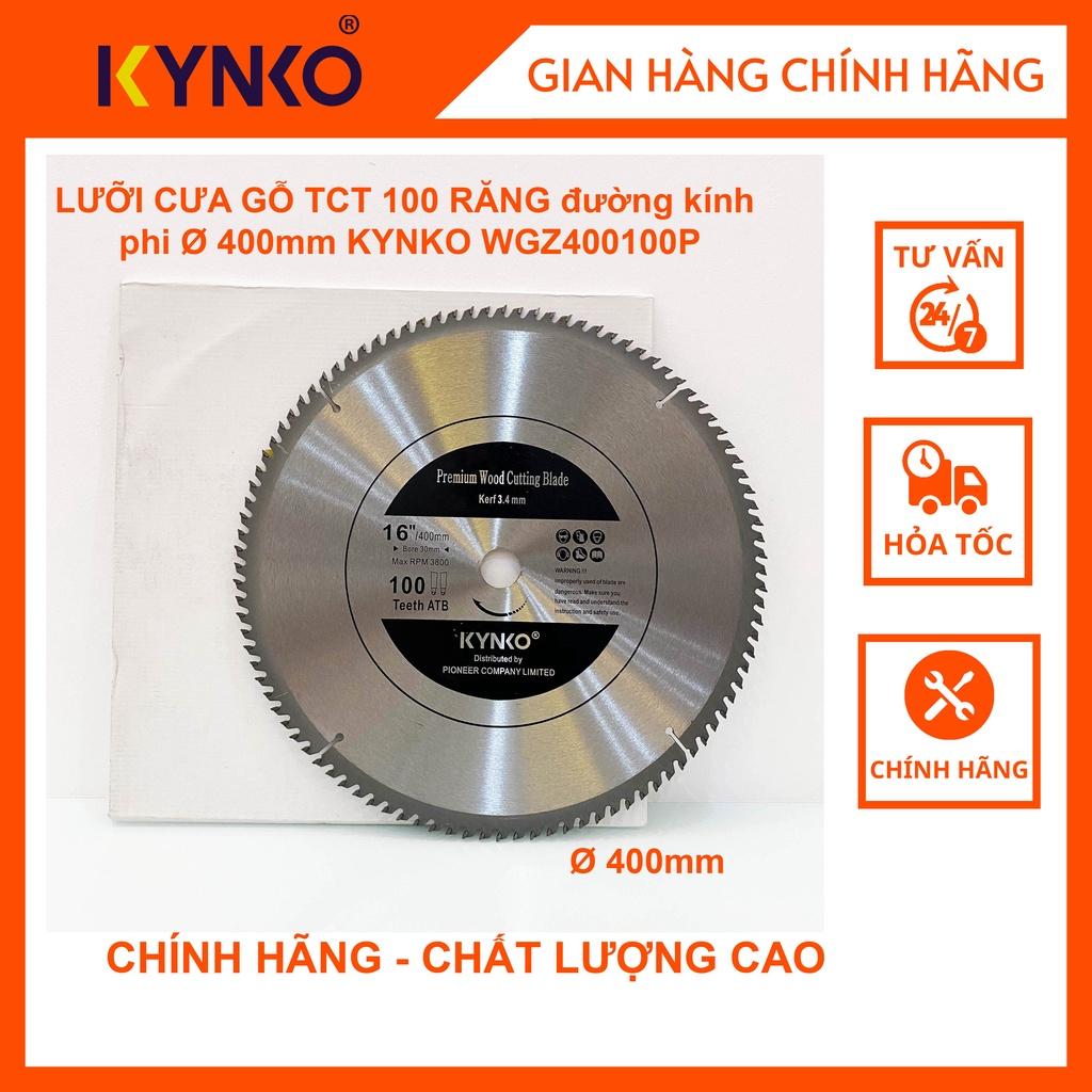 LƯỠI CƯA GỖ TCT 100 RĂNG đường kính phi Ø 400mm KYNKO WGZ400100P