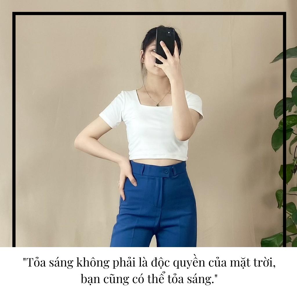 Quần tây nữ công sở 09 EMIX , ống suông, dáng dài 100cm, vải tuyết mưa dày đẹp, không nhăn, cạp nhỏ, tôn dáng