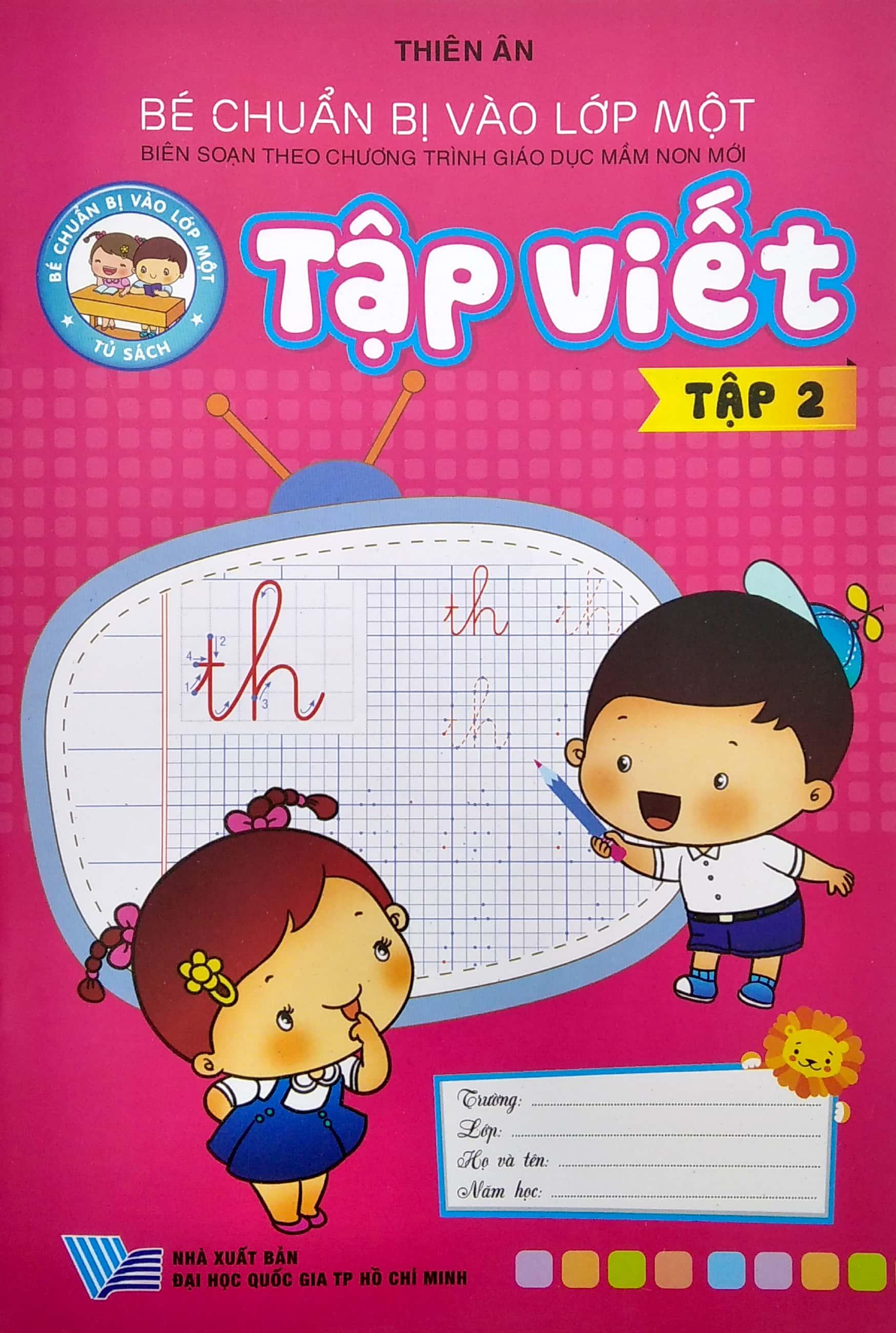 Hình ảnh Bé Chuẩn Bị Vào Lớp 1 - Tập Viết - Tập 2 (Tái Bản)