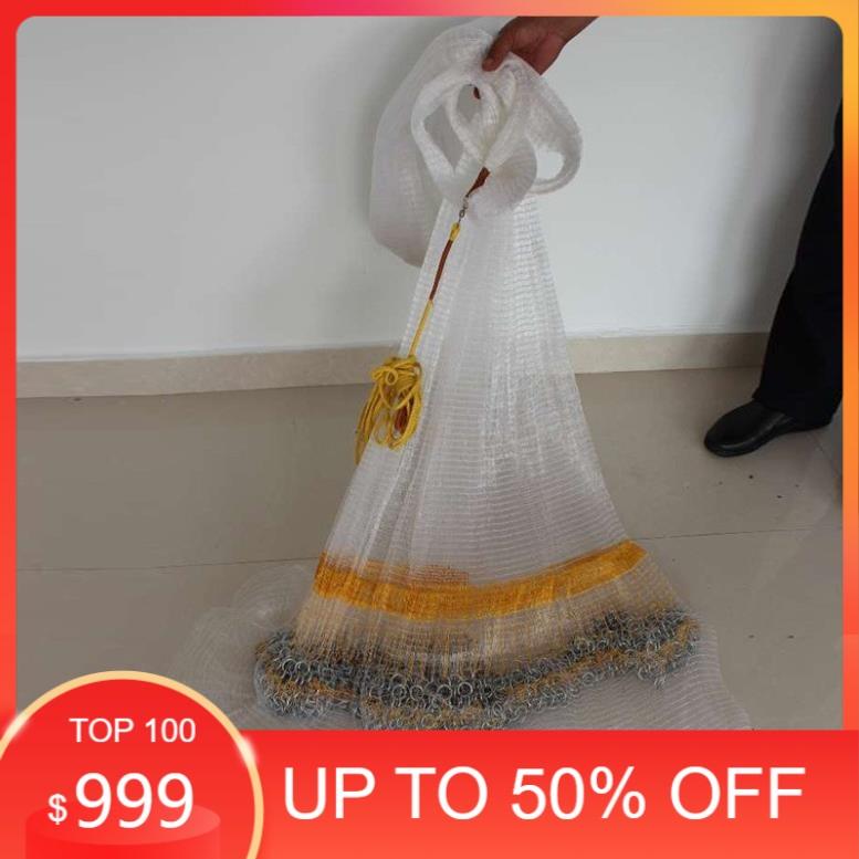 Chài cước xích bắt cá cao cấp bung 6m-8m