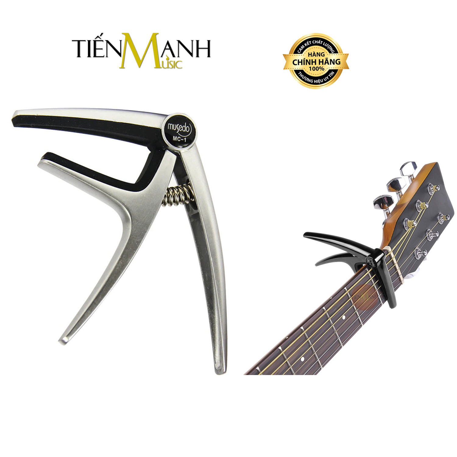 Capo Đàn Guitar Musedo MC1 - Kẹp Tăng Tông Cho Đàn Ghi-ta MC-1 Hàng Chính Hãng - Kèm Móng Gẩy DreamMaker