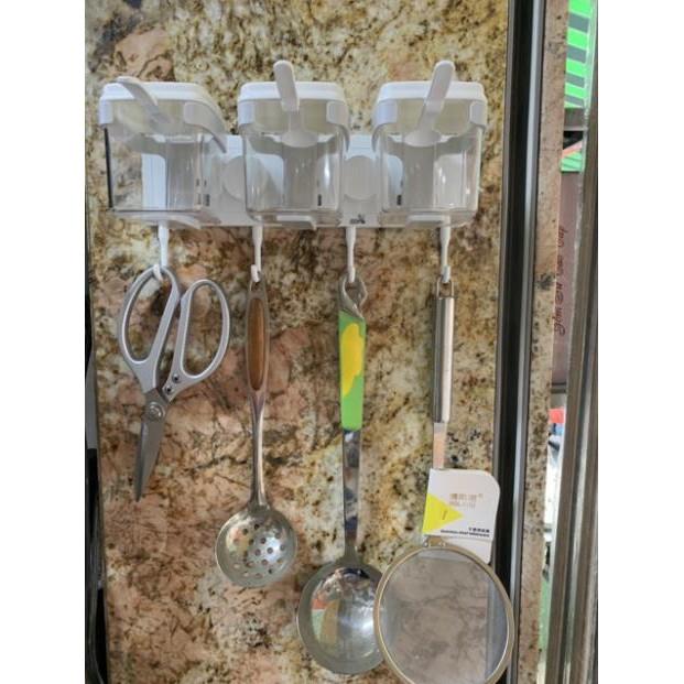 Bộ gia vị cheo tường kết hợp vừa hít vừa dính cường lực siêu chắc chắn hàng cao cấp GDTH