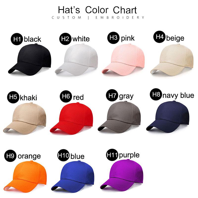 Cá Tính Tùy Chỉnh Thêu Logo Văn Bản Tên Thời Trang 100% Cotton Nón Lưỡi Trai Nam Nữ Snapback Bố Nón