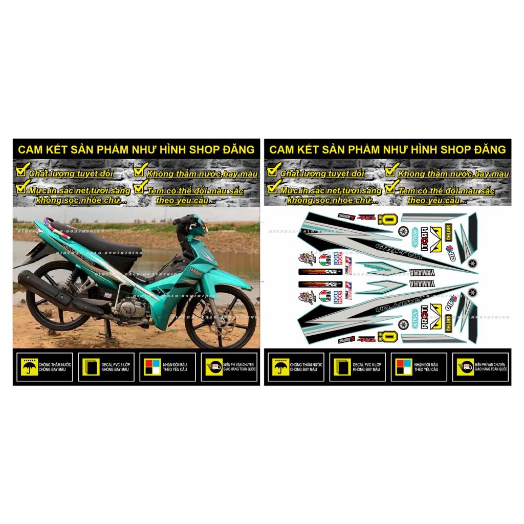 TEM RỜI SIRIUS MẪU CRYPTON DÁN XE XÁM XI MĂNG - BI DECAL