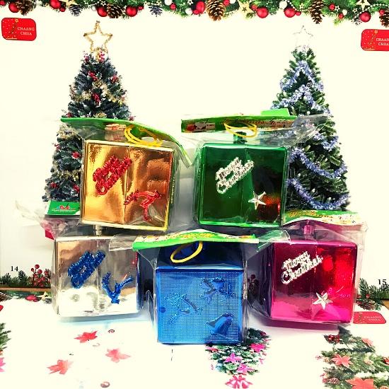 Hộp quà treo cây thông - Phụ kiện trang trí noel - Đủ size lựa chọn