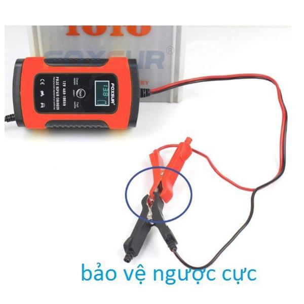 Máy Sạc Ắc Quy 12V 5A Kèm Phục Hồi Bình, Bộ Sạc Bình Acquy Tự Ngắt Khi Đầy, Khử Sunfat