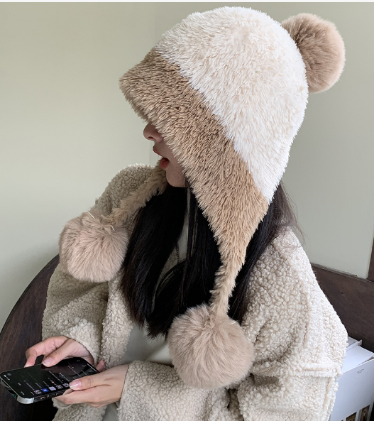 Mũ len nữ LADY lông cừu cao cấp mới, nón len quả bông nữ phong cách Hàn