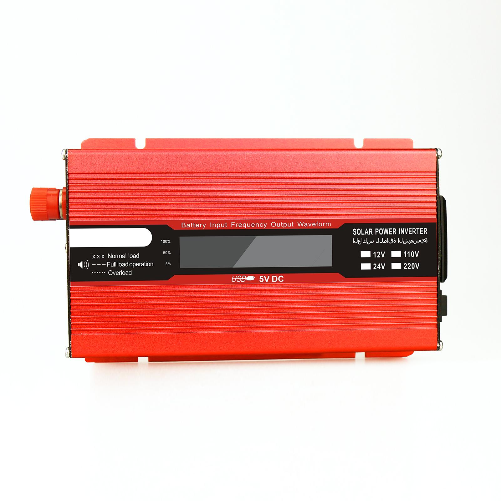 Voltage Converter 1000W 2000W 12V 240V Inverter USB Power Inverter with 1 Socket and LCD Display