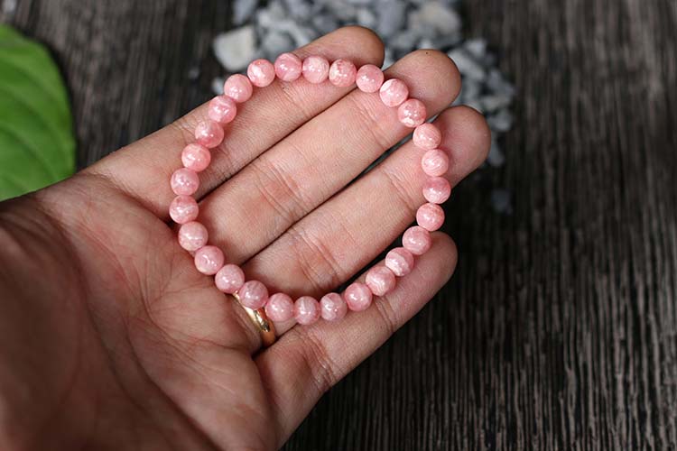 Vòng Đá Đào Hoa Brazil 7mm Ngọc Quý Gemstones VT128