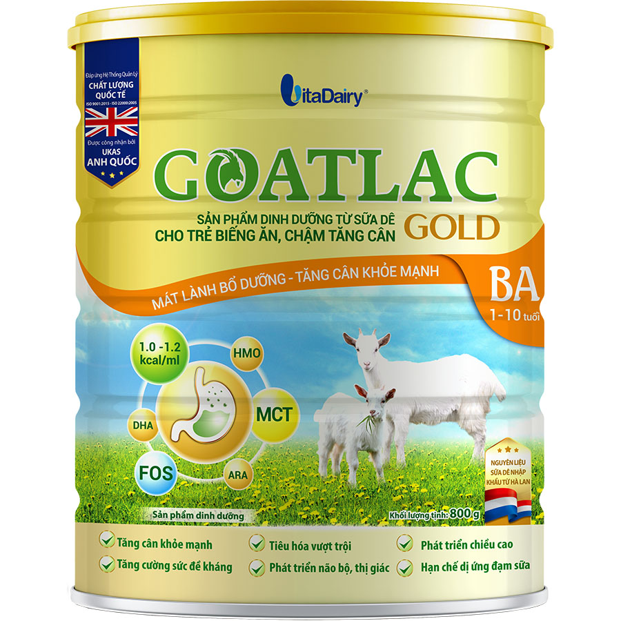 Sữa Dê Goatlac Gold BA 800g