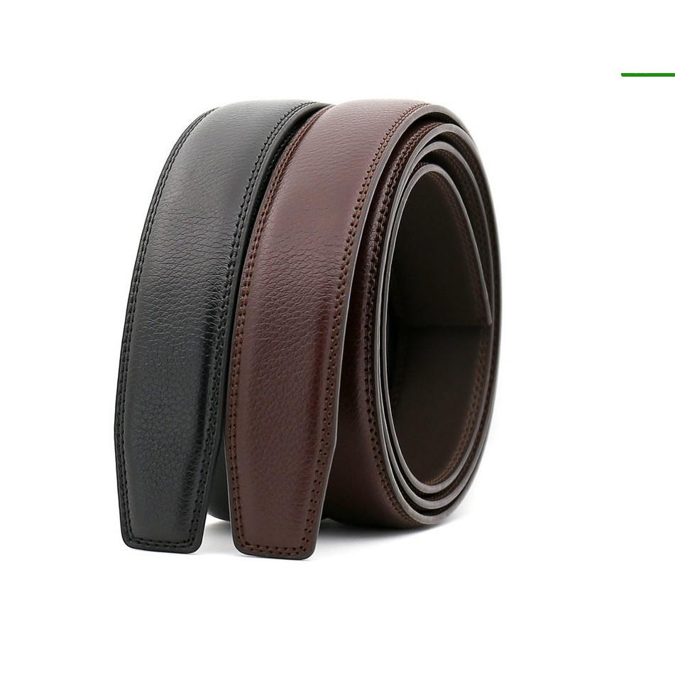 Dây lưng da bò cấp - dây da bò 2 lớp - dây khóa trượt bản 3,1 cm