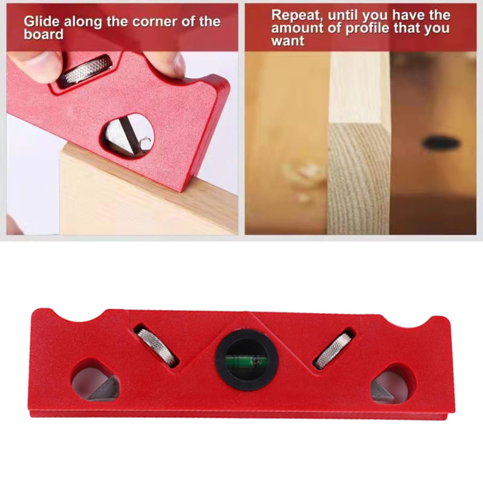 Woodworking Edge Planer Chamfer Hand Planer - 45 Degree Hand Planers Red