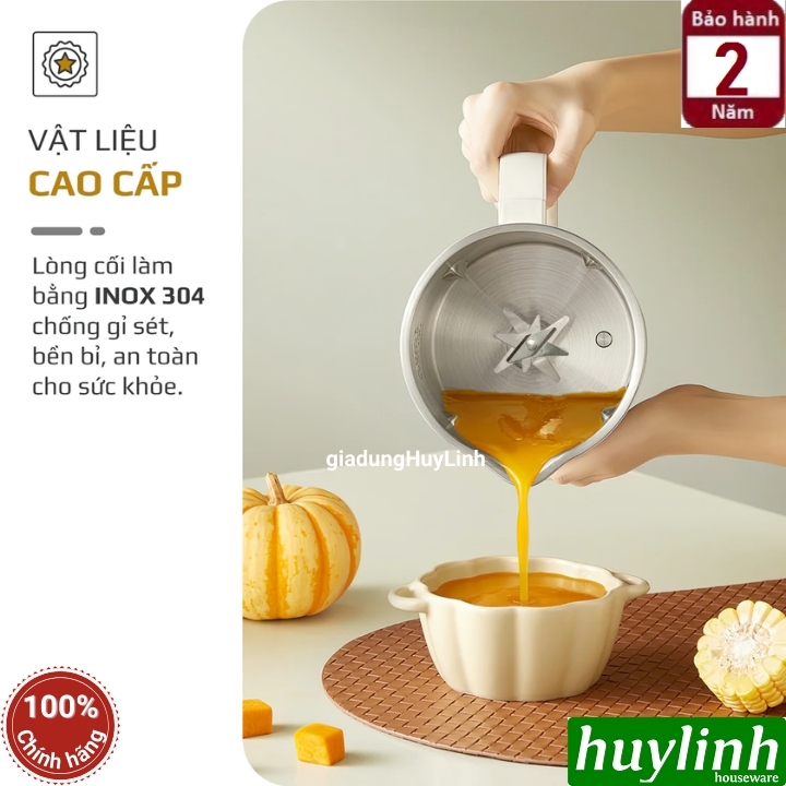 Máy xay nấu sữa hạt mini Olivo CB2000 - Dung tích 1000ml - 10 Chức năng - Hàng chính hãng