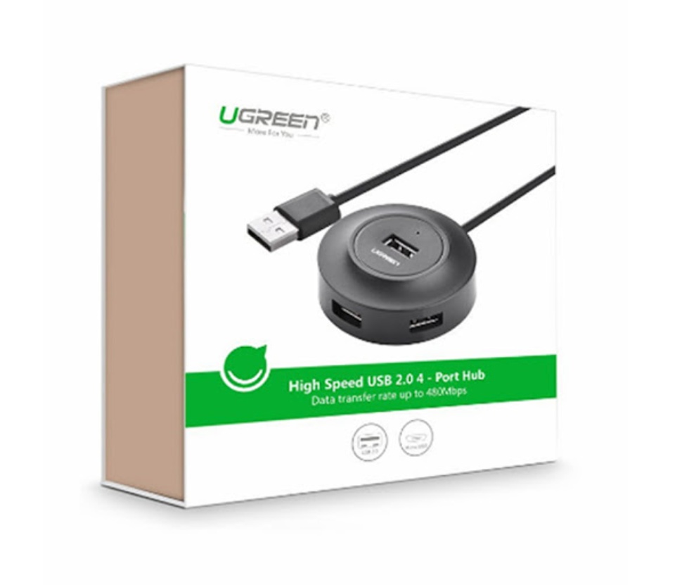 Hub USB 2.0/ 3.0 4 cổng tốc độ 5Gbps UGREEN hàng chính hãng