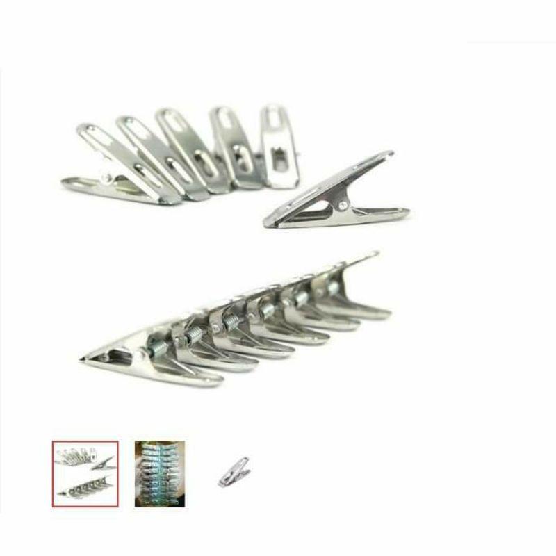 Vỉ 20 kẹp quần áo bằng inox siêu bền không hoen gỉ