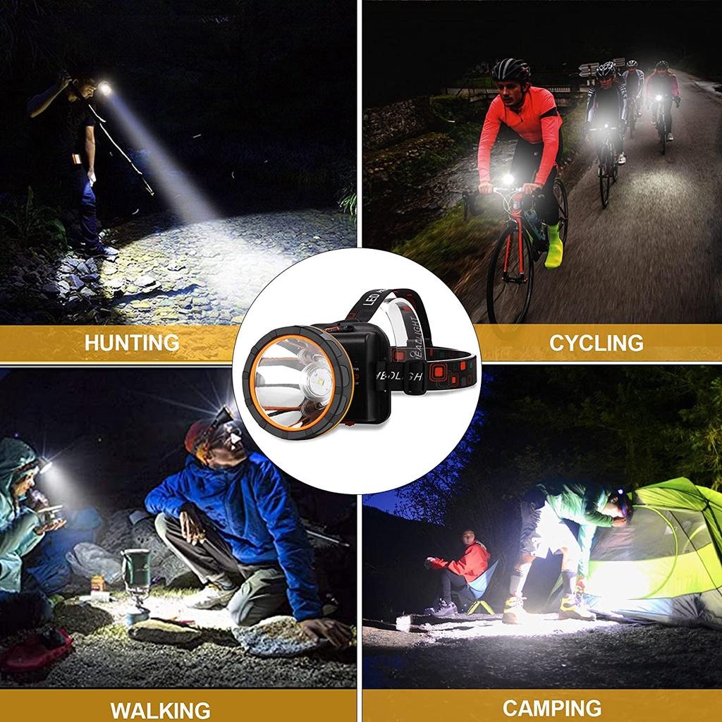 Đèn Led Đội Đầu Tiện Dụng Cho Câu Cá/Cắm Trại/Săn Bắn Ngoài Trời