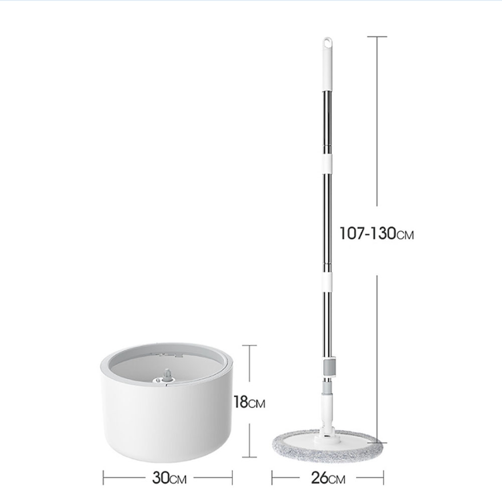 Bộ Cây Lau Nhà Xoay Tay Thông Minh MHome MH1405 Công Nghệ Nhật Bản  Với Cán Thép Chống Gỉ Và Chế Độ Vắt Tự Động Tiện Lợi Lau