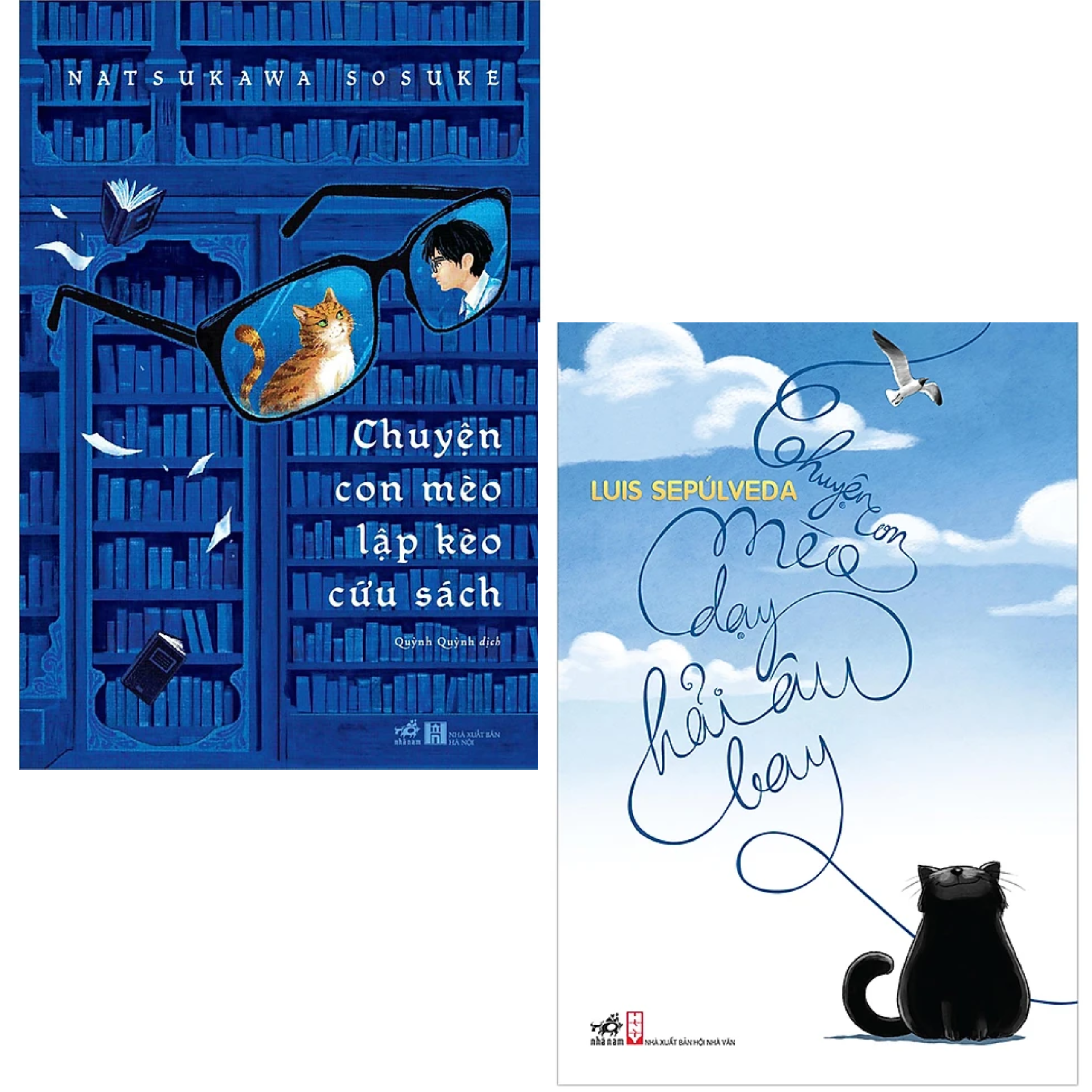 Combo 2Q Tiểu Thuyết Bán Chạy : Chuyện Con Mèo Lập Kèo Cứu Sách + Chuyện Con Mèo Dạy Hải Âu Bay (Tái Bản 2019)