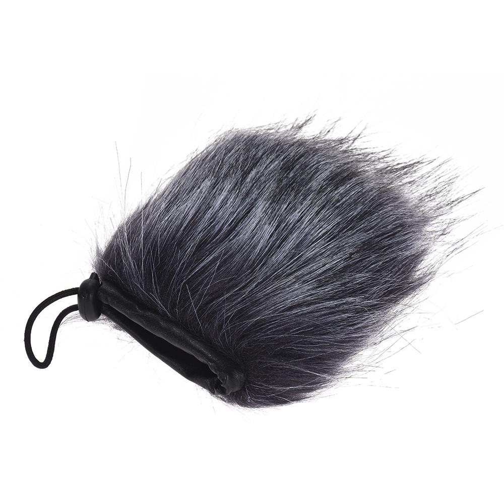 Lông chắn gió micrô ngoài trời EY-M24 bằng lông thú nhân tạo 9cm * 5cm cho Rode Stereo VideoMic Pro