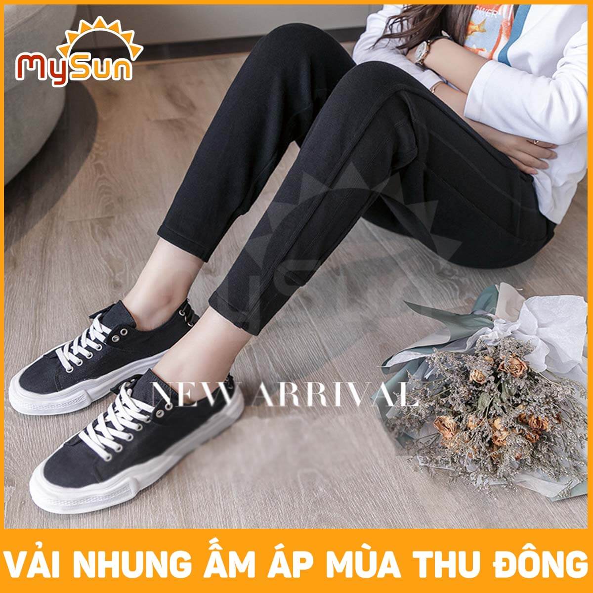 Quần dài nỉ bà bầu mùa Thu Đông đẹp cho bà bầu 0 - 9 tháng mặc đi làm công sở, ở nhà MySun