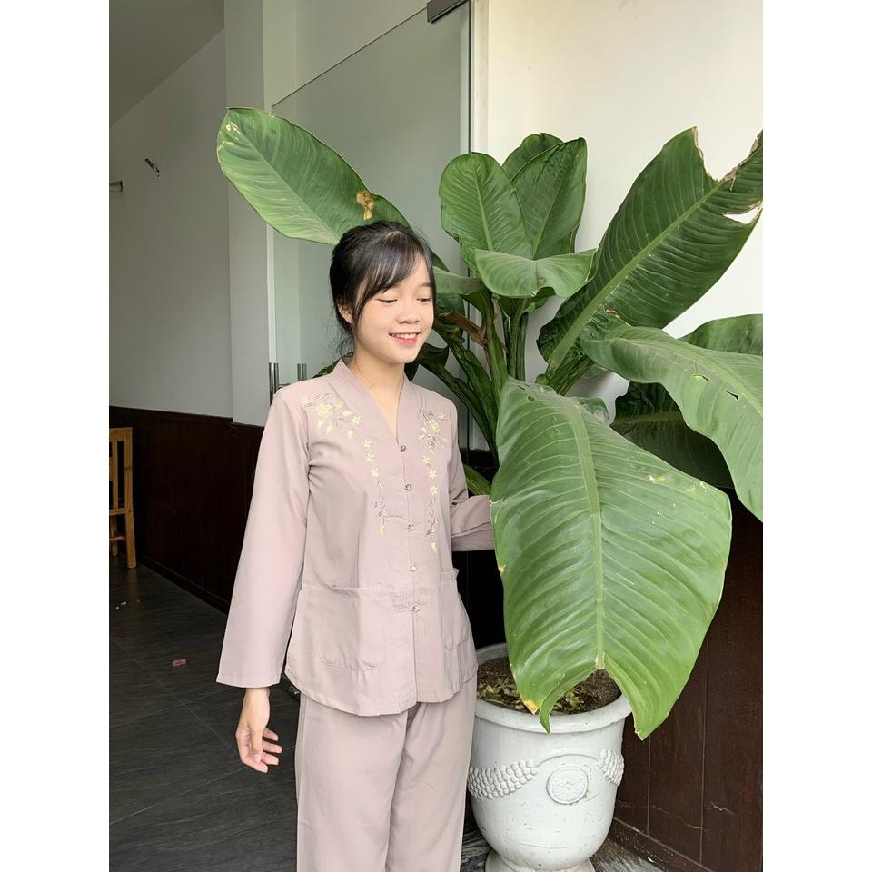 Đồ Lam Đi Chùa Trang Nghiêm Bai Lai Khuy Kate