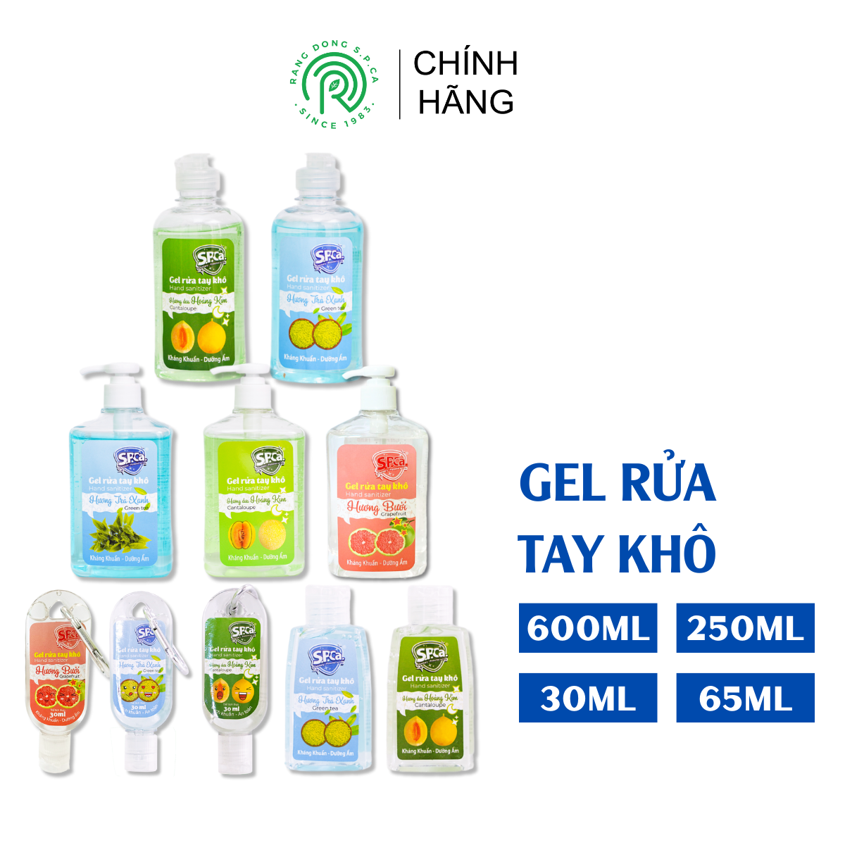 Gel rửa tay khô S.P.Ca. chai 65 ml dưa hoàng kim