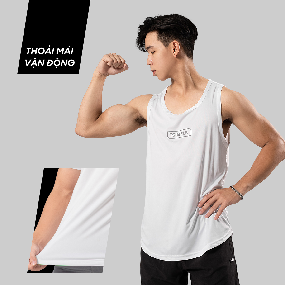 Áo Ba Lỗ Tank Top Thể Thao Nam TSIMPLE Ver.02 Nhiều màu