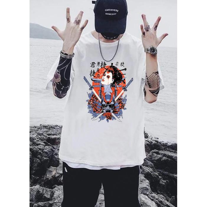 Áo thun Unisex Nam nữ Geisha Nhật