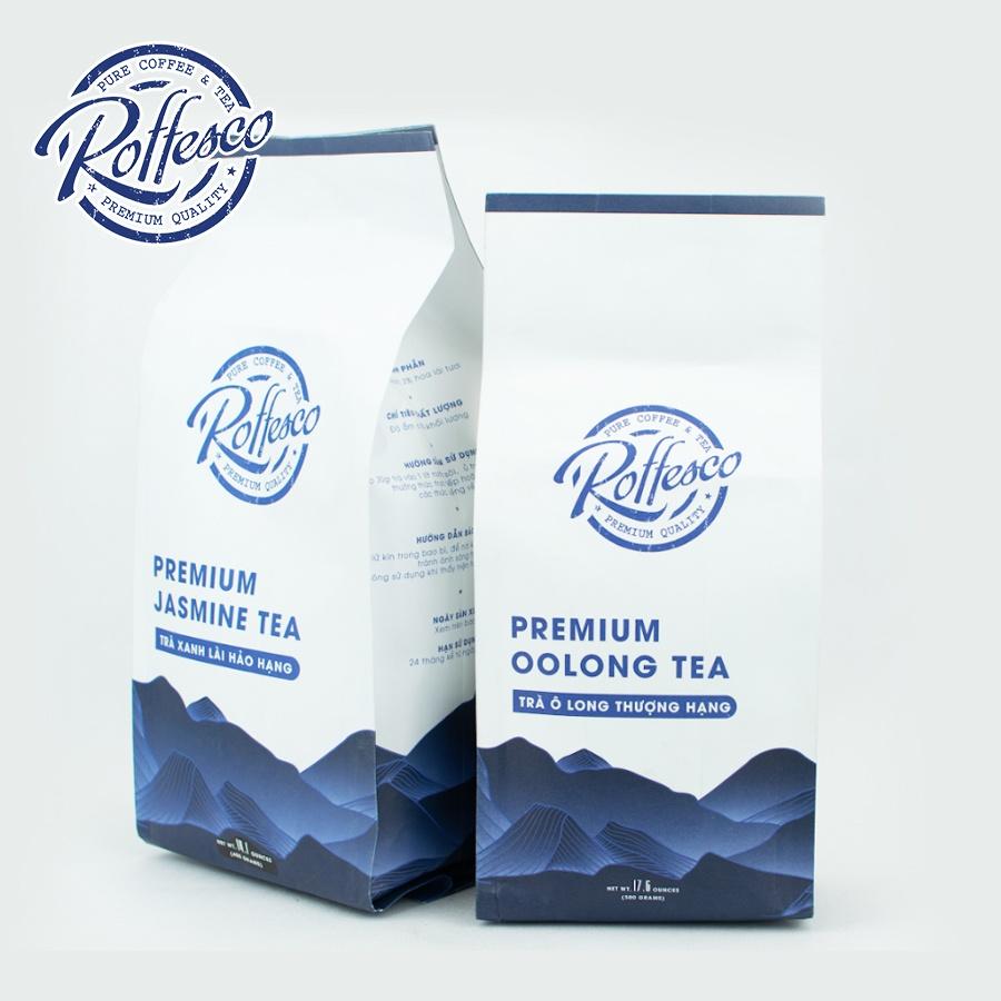 Combo 2 Trà Ô Long & Xanh Lài ROFFESCO PREMIUM OOLONG & JASMINE TEA 100% Thiên Nhiên Túi 500G