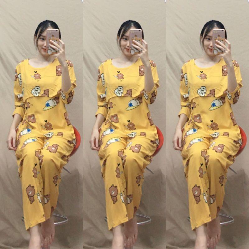 bộ lanh sau sinh, bộ lanh mặc sau sinh chất mát cho mùa hè, ảnh thật ( mầu ngẫu nhiên)