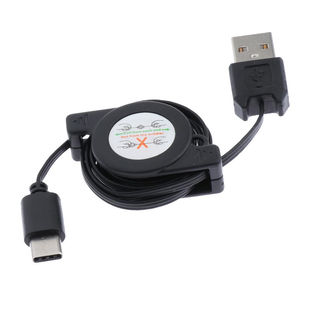 USB Cable, Retractable USB C to USB Charger Data Sync & Charging Cord
