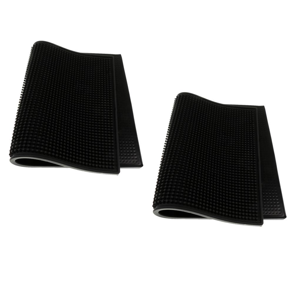 2X Cao Su Thanh Dịch Vụ Thảm Không Thấm Nước Thanh Thảm Cocktail Cốc Coaster Dụng Cụ 30X45 Cm