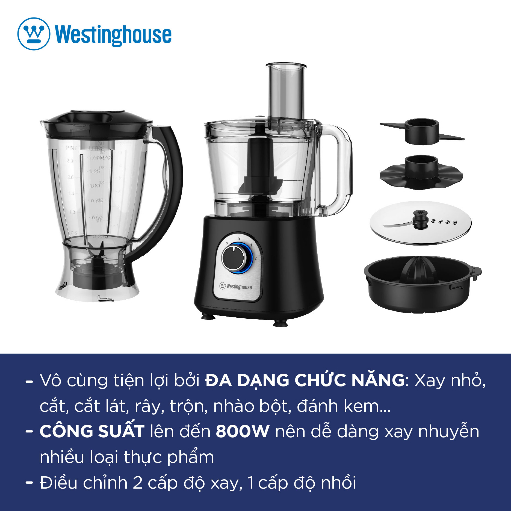 Máy xay đa năng Westinghouse WKFP7730 (2.8 Lít) - Hàng chính hãng