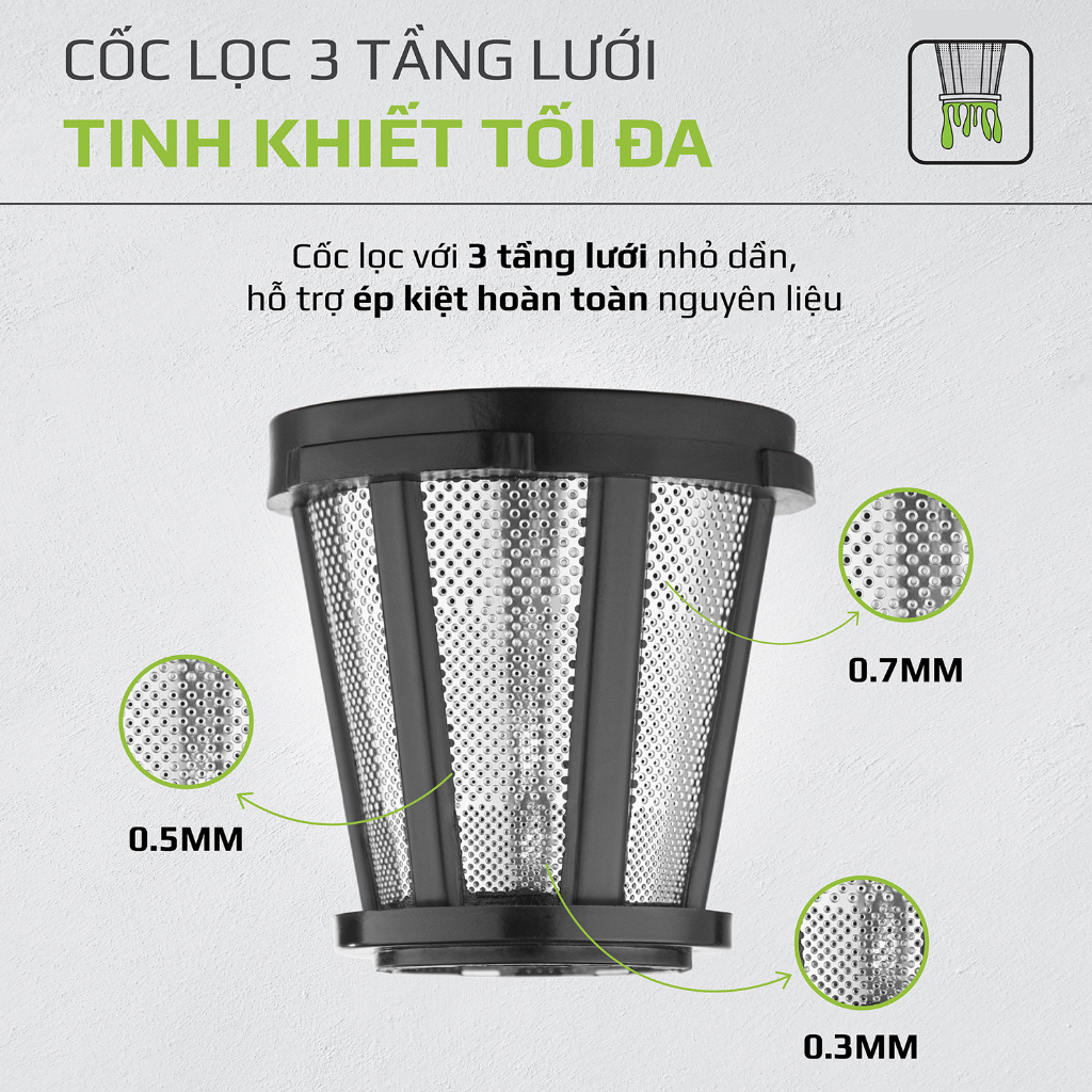 Máy Ép Chậm Trục Ngang OLIVO SJ22 – Ép Rau Không Lo Kẹt Máy – Máy Ép Trái Cây, Máy Làm Kem Hoa Quả – Hàng chính hãng