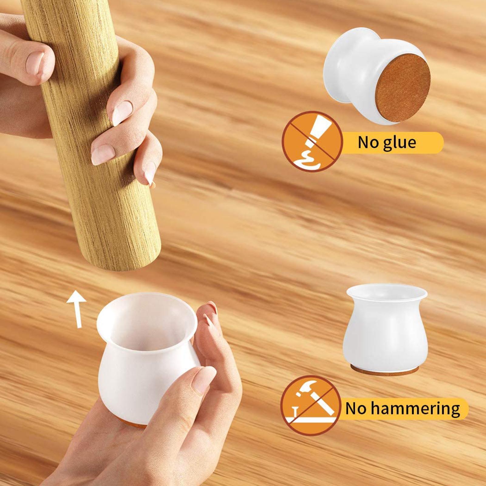 Đệm bảo vệ chân ghế, bàn bằng silicone, bảo vệ nội thất không bị trầy xướt, trơn trượt