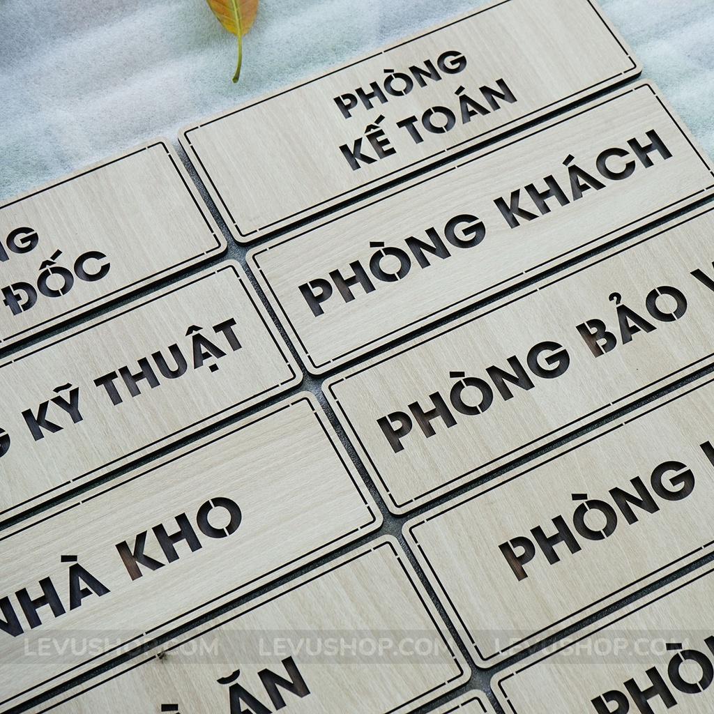 12 Mẫu bảng gỗ tên phòng dán cửa giá rẻ có sẵn keo dán tường