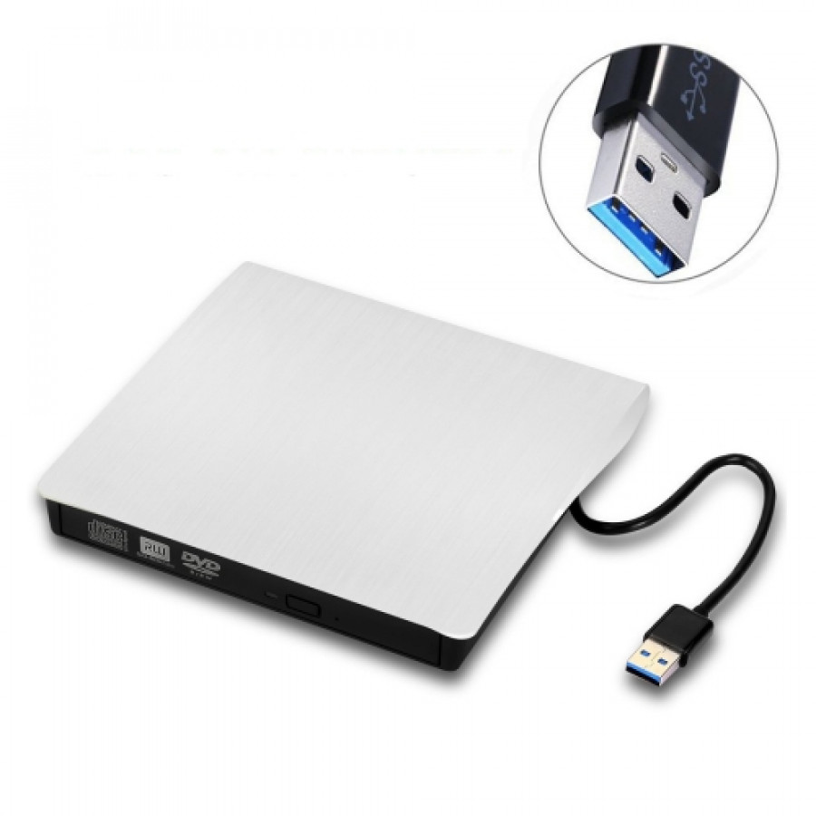 Ổ đĩa quang CD/DVD-RW cắm ngoài USB 3.0, Type-C cho PC, Macbook, Laptop, Đọc tốc độ Cao