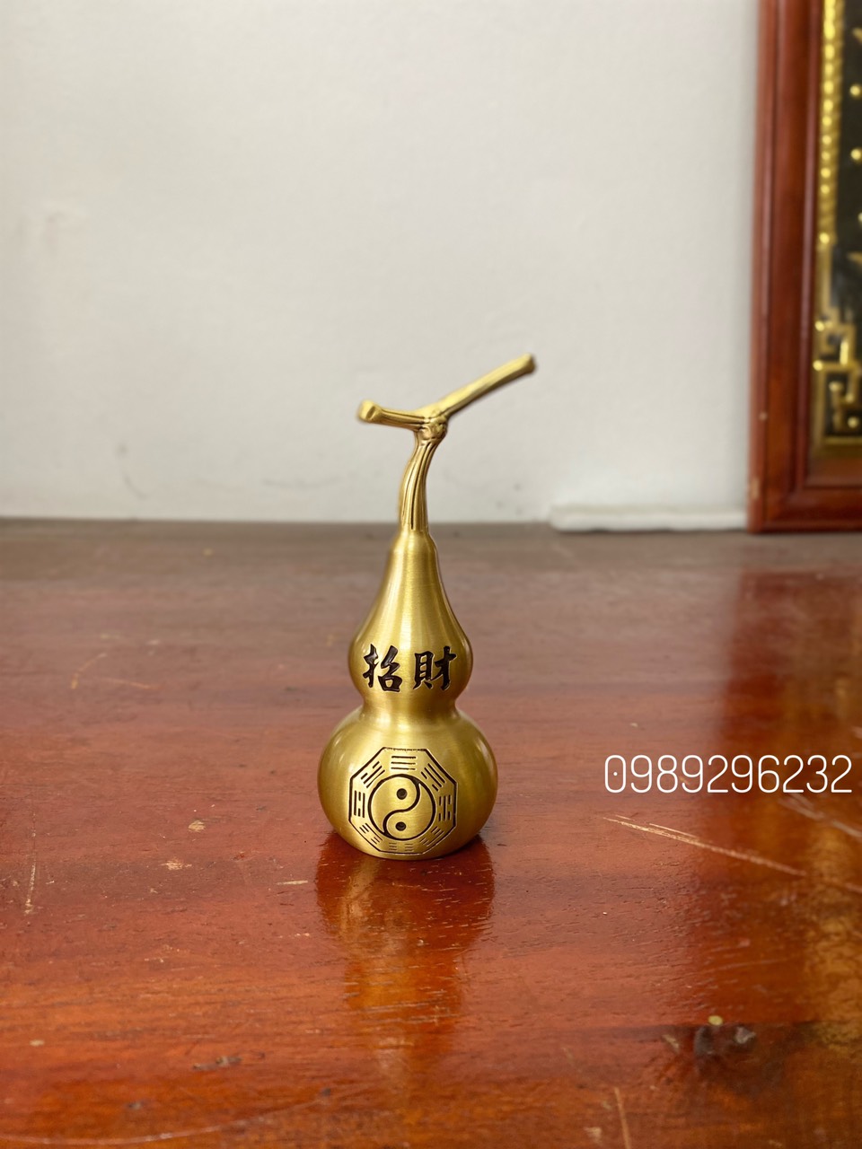 Hồ lô Tài Phúc bằng đồng cỡ nhỏ cao 13cm