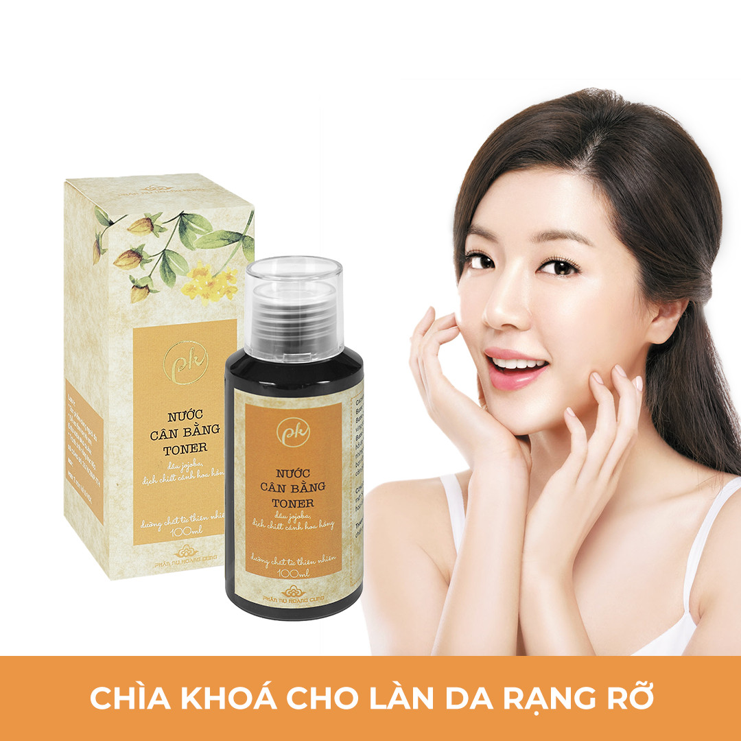 Nước Cân Bằng PK cân bằng độ ẩm cho da, cung cấp vitamin nuôi dưỡng và bảo vệ da 100ml (Dưỡng sáng da, ngăn ngừa mụn)  + 1 Hộp Bông Tẩy Trang 50 Miếng l Phấn Nụ Hoàng Cung. - Nước cân bằng (Toner) + 1 Hộp Bông Tẩy Trang