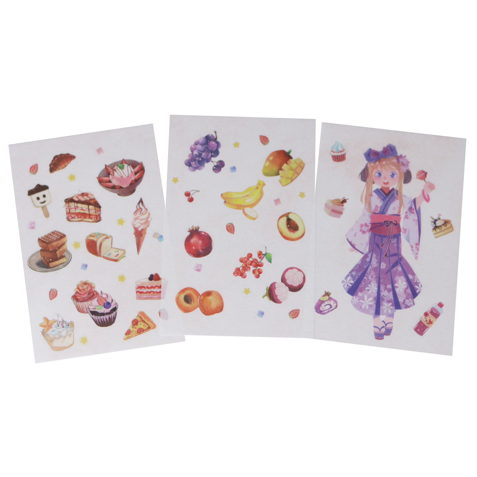 Bộ 6 Tấm Sticker Trang Trí Mẫu Mới Cô Gái Ngọt Ngào