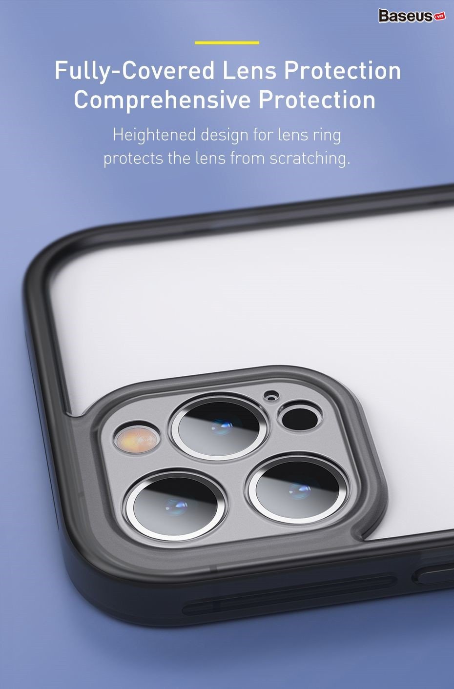 Ốp khung viền chống sốc Baseus Camera Lens Protector Frame Case Cho Phone 12 Mini / 12 & 12 Pro / 12 Pro Max_ Hàng Chính Hãng
