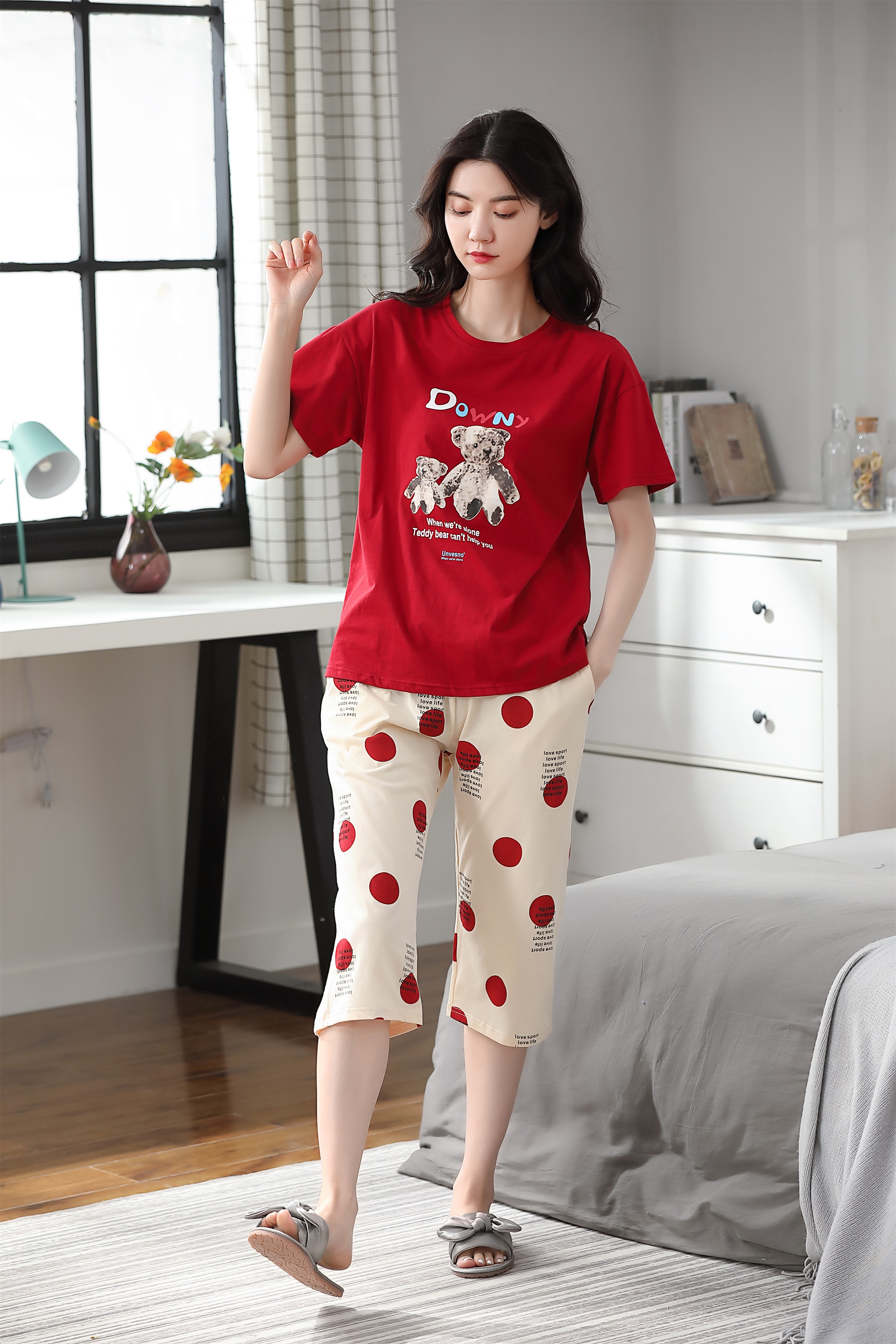 Đồ mặc nhà lửng cotton 5015